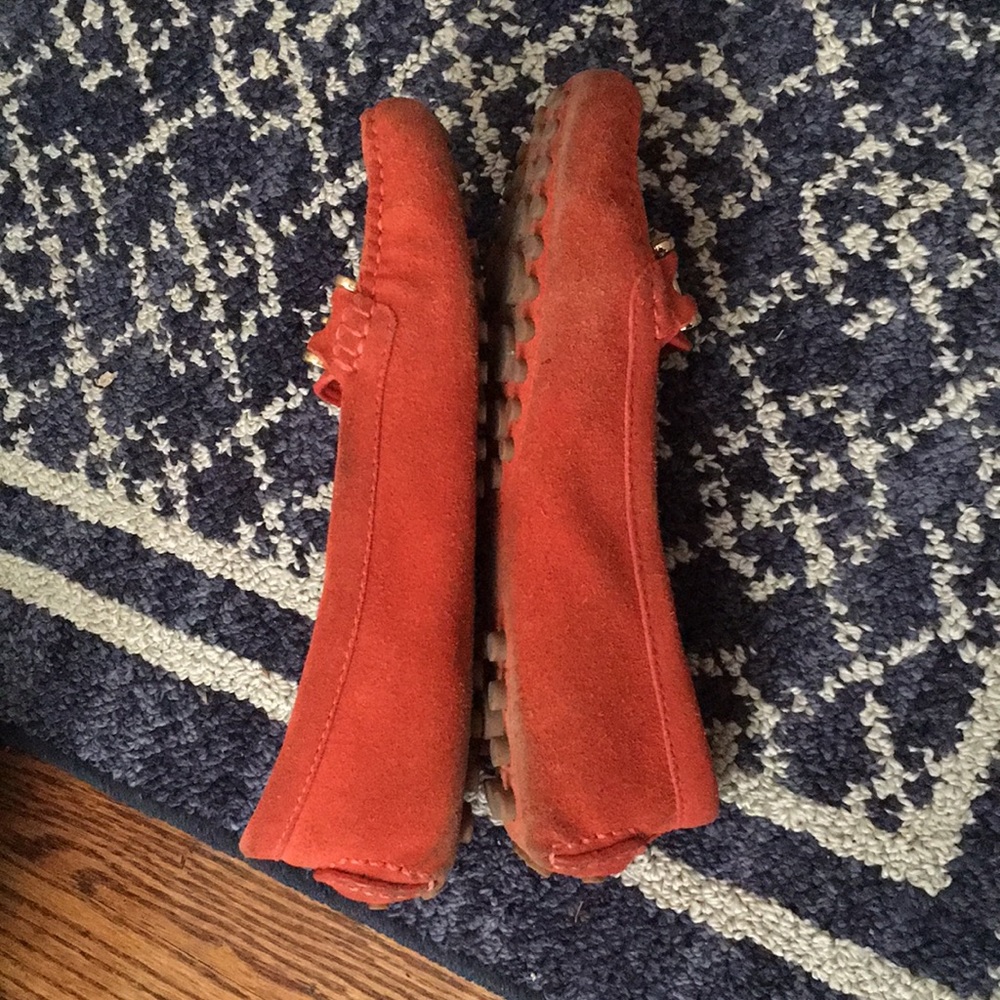 Orange suede TORY BURCH 7.5 drivers gold hardware - Picture 6 of 10